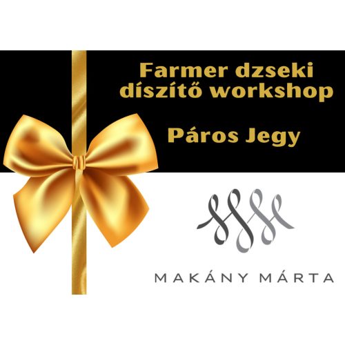 Dzseki díszítő workshop ajándék kártya Páros Jegy