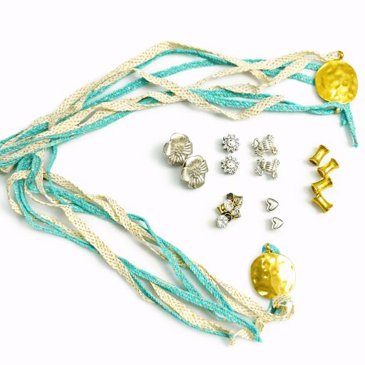 Ocelot mintás sneaker türkiz fűző és charm díszítés  (cipő nélkül)